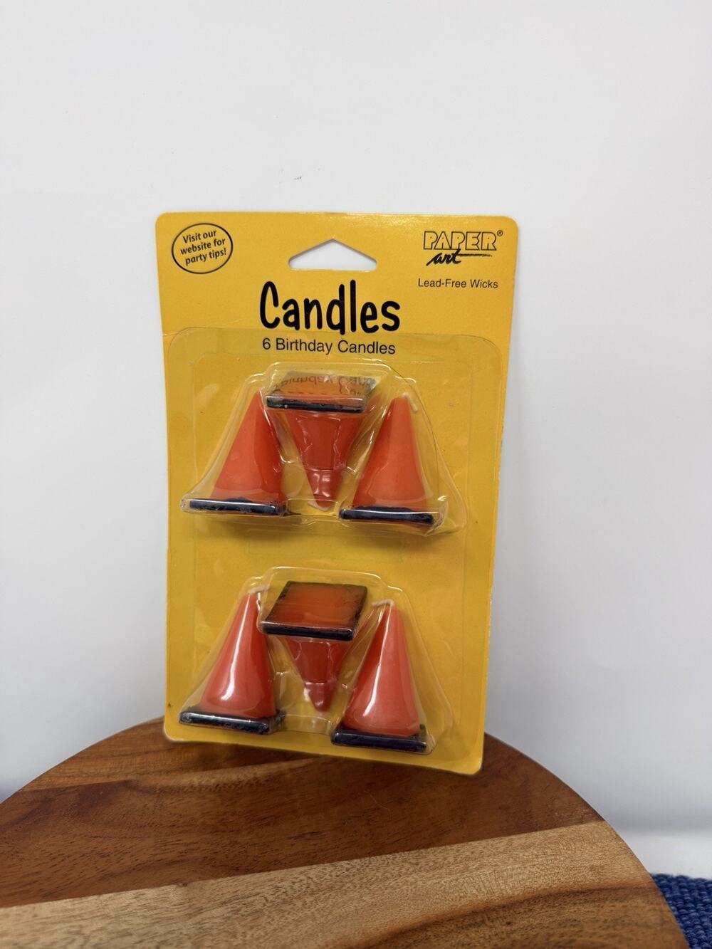 Safety Traffic Cone Candles Construction Birthday set of 6